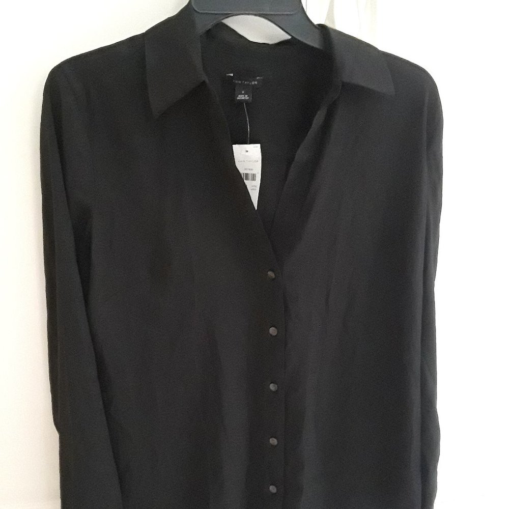 Ann Taylor long-sleeve button-down blouse - brand-new